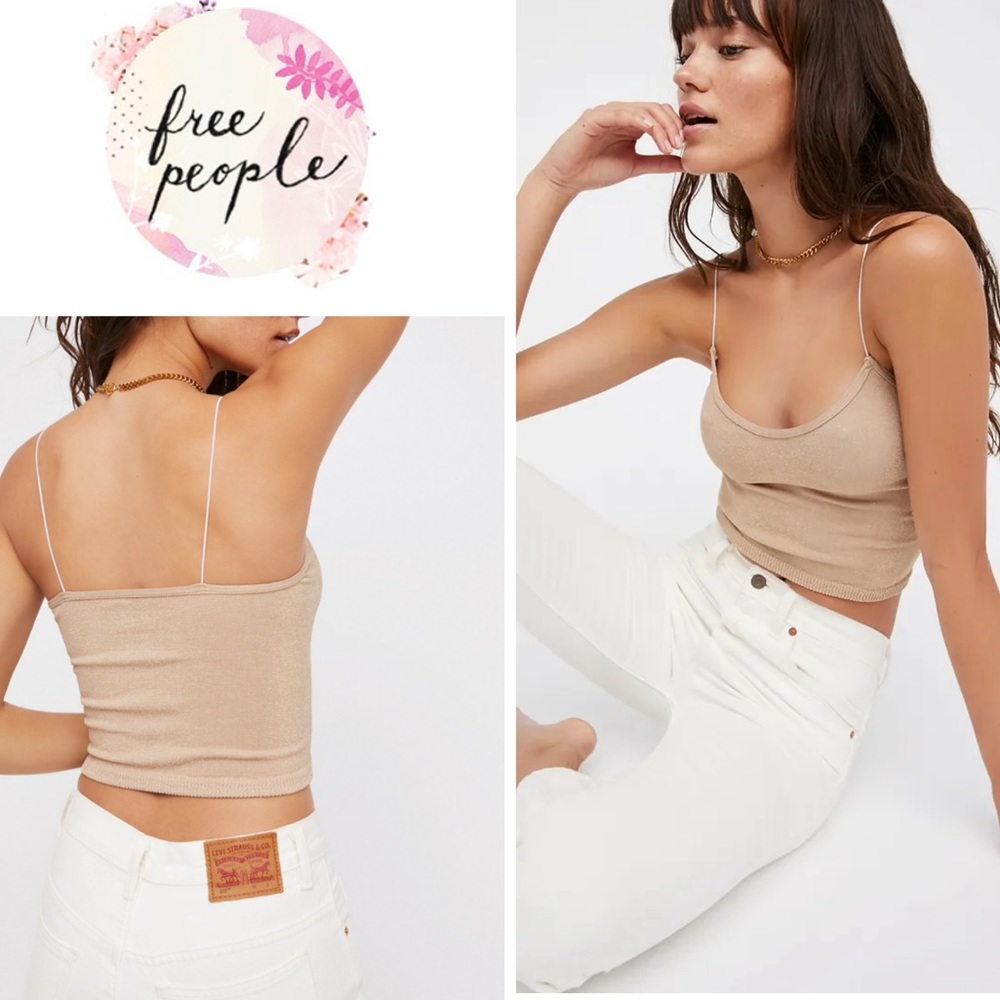 Free People Intimately Skinny strap Brami - gold